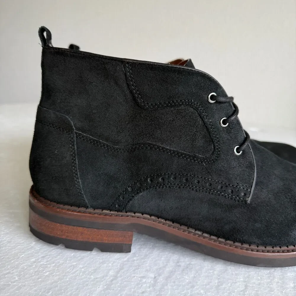 Johnston Murphy Black Suede Fullerton Chukka Boots Men's Shoes Size 12 M - Picture 13 of 15